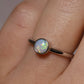 Crystal Opal Ring - Sterling Silver