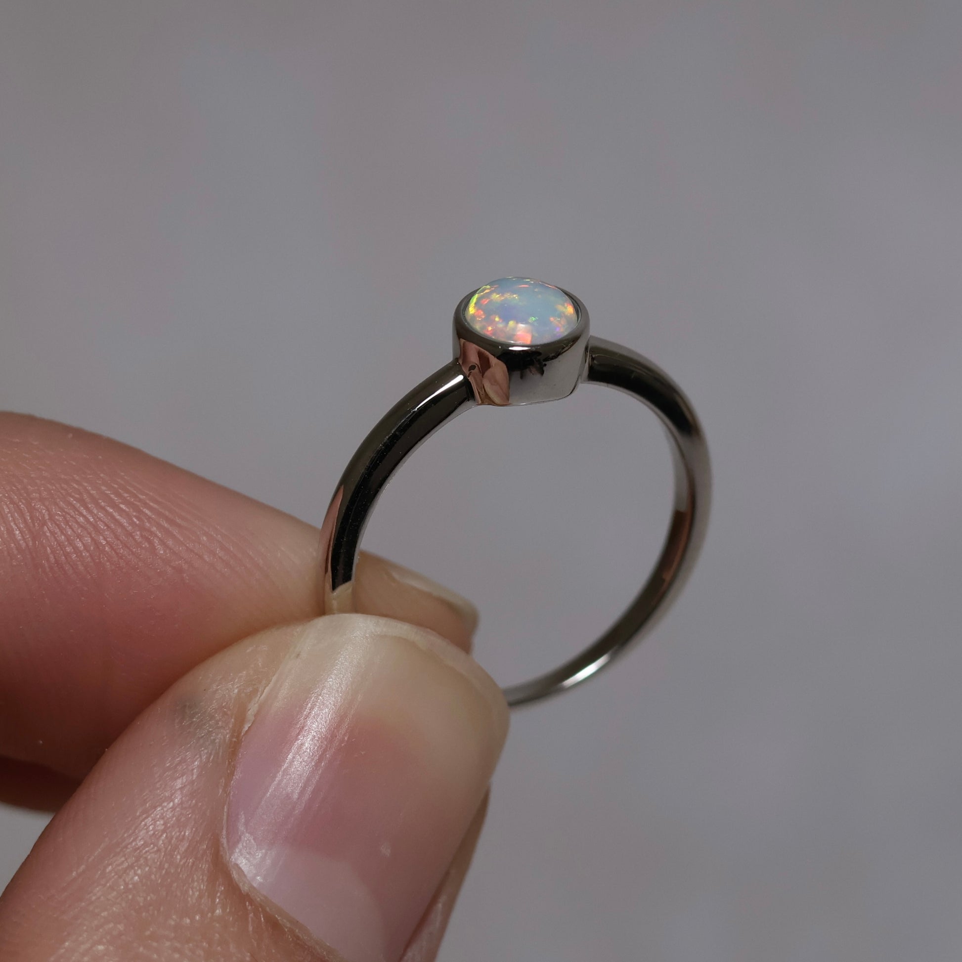 Crystal Opal Ring - Sterling Silver