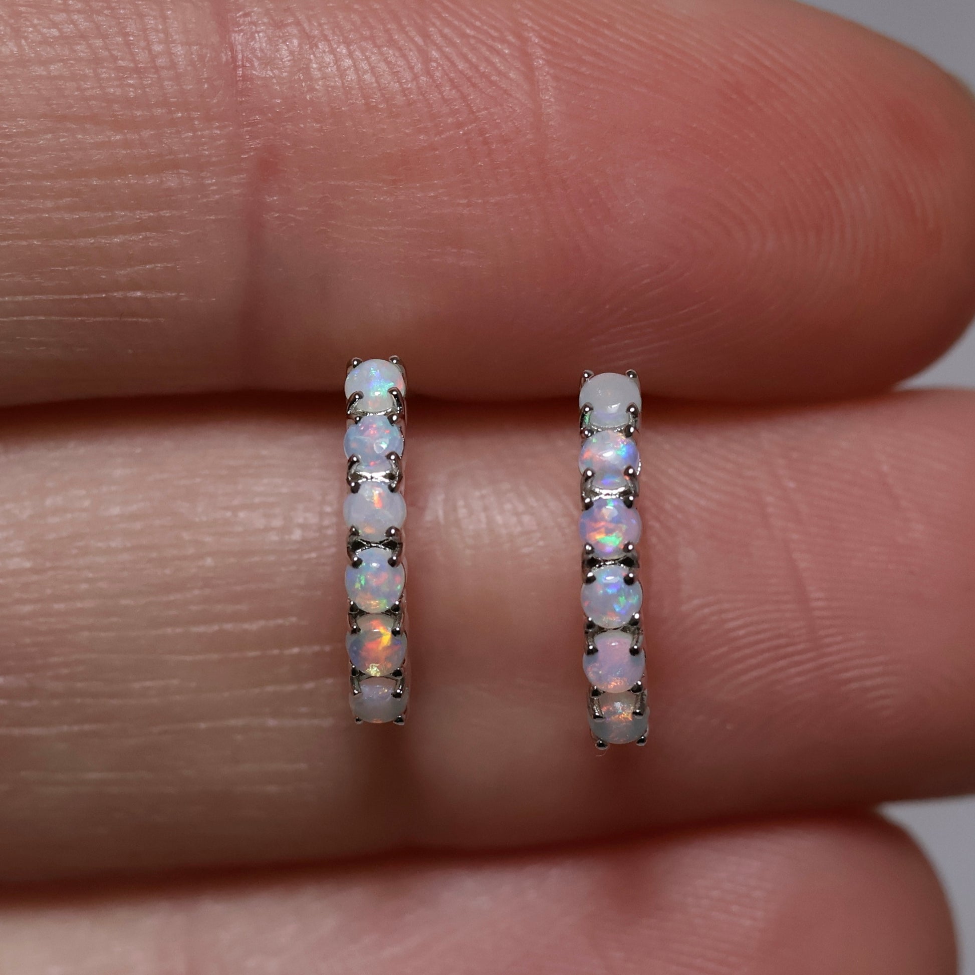 Multi Opal Studs - Sterling Silver