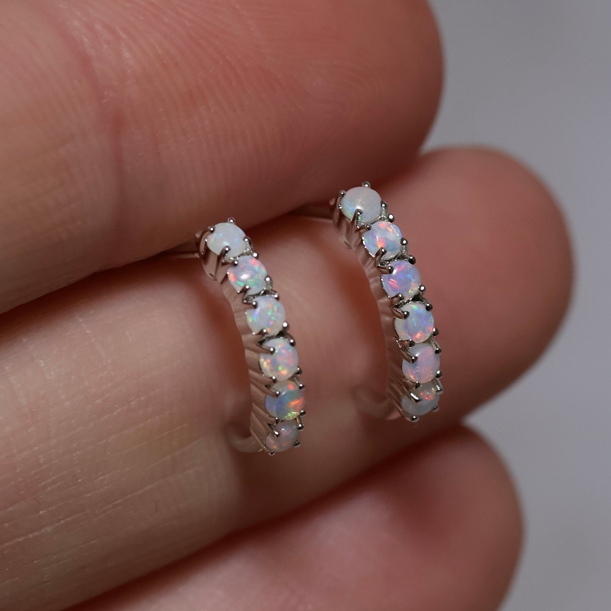 Multi Opal Studs - Sterling Silver