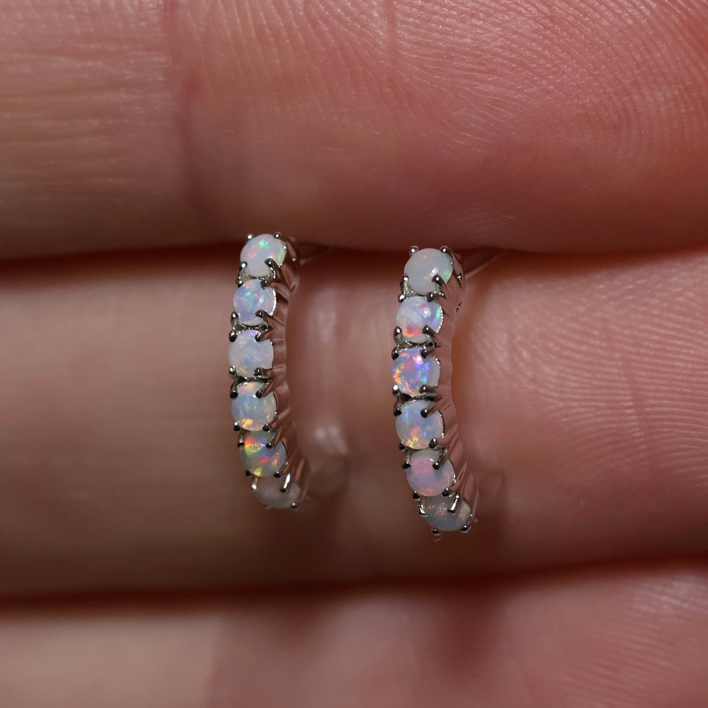 Multi Opal Studs - Sterling Silver