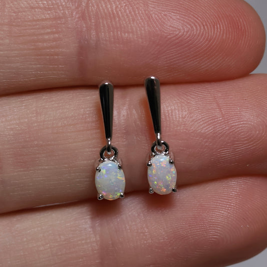Crystal Opal Studs - Sterling Silver