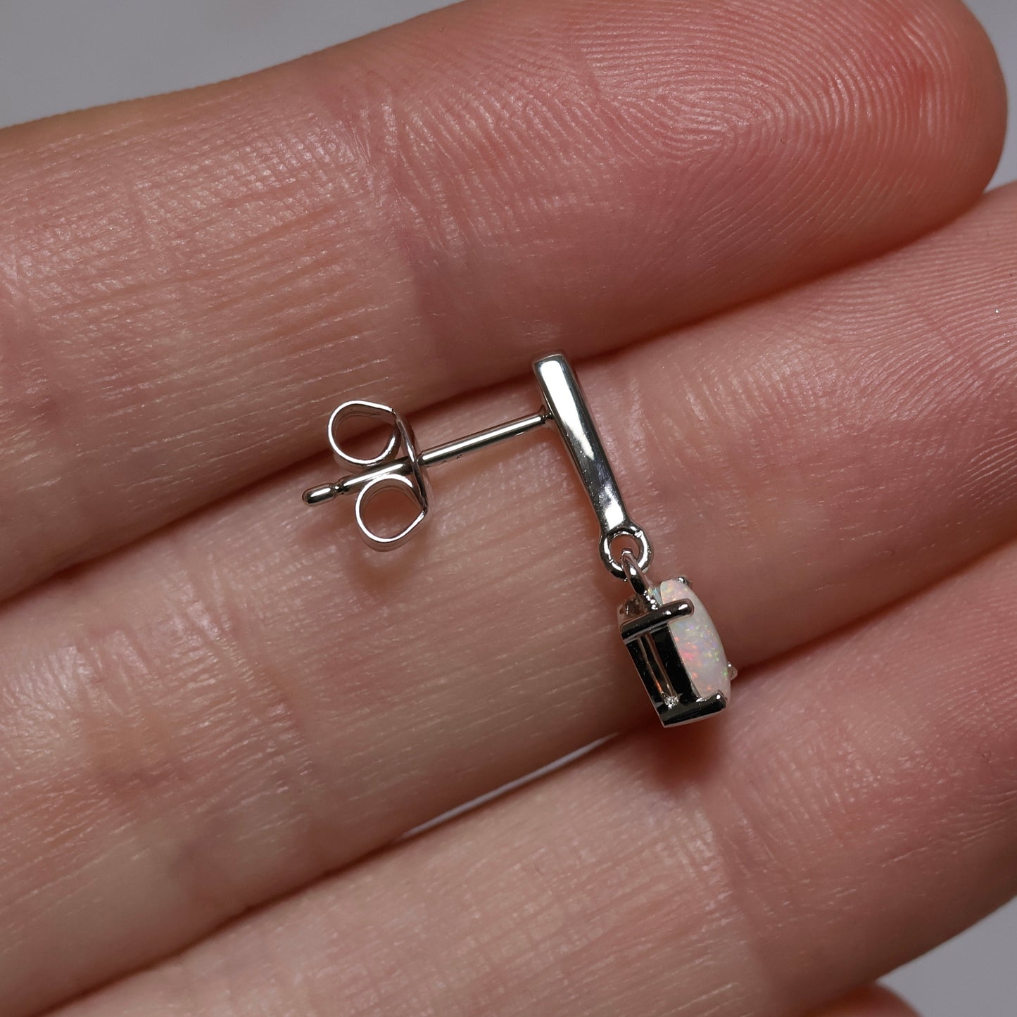 Crystal Opal Studs - Sterling Silver