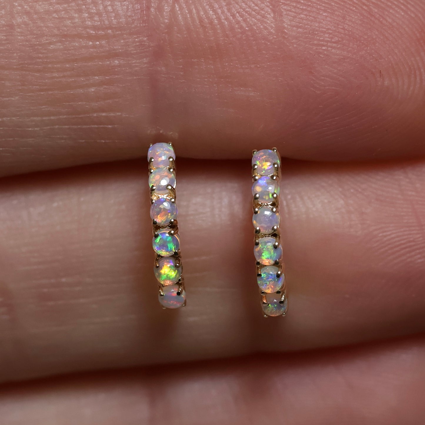 Multi Opal Studs - 14K Yellow Gold