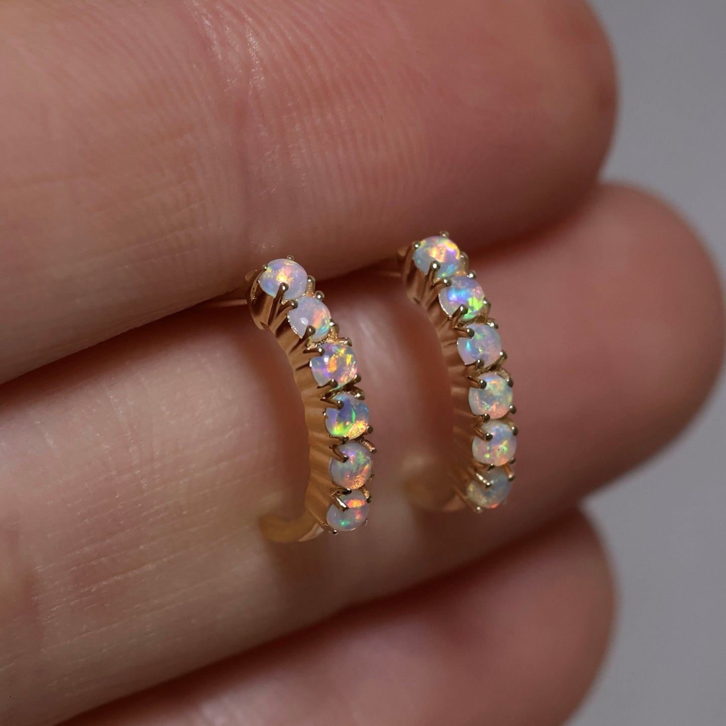 Multi Opal Studs - 14K Yellow Gold