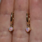 Opal Huggie Earrings - 9K Yellow Gold