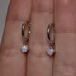 Opal Huggie Earrings - Sterling Silver