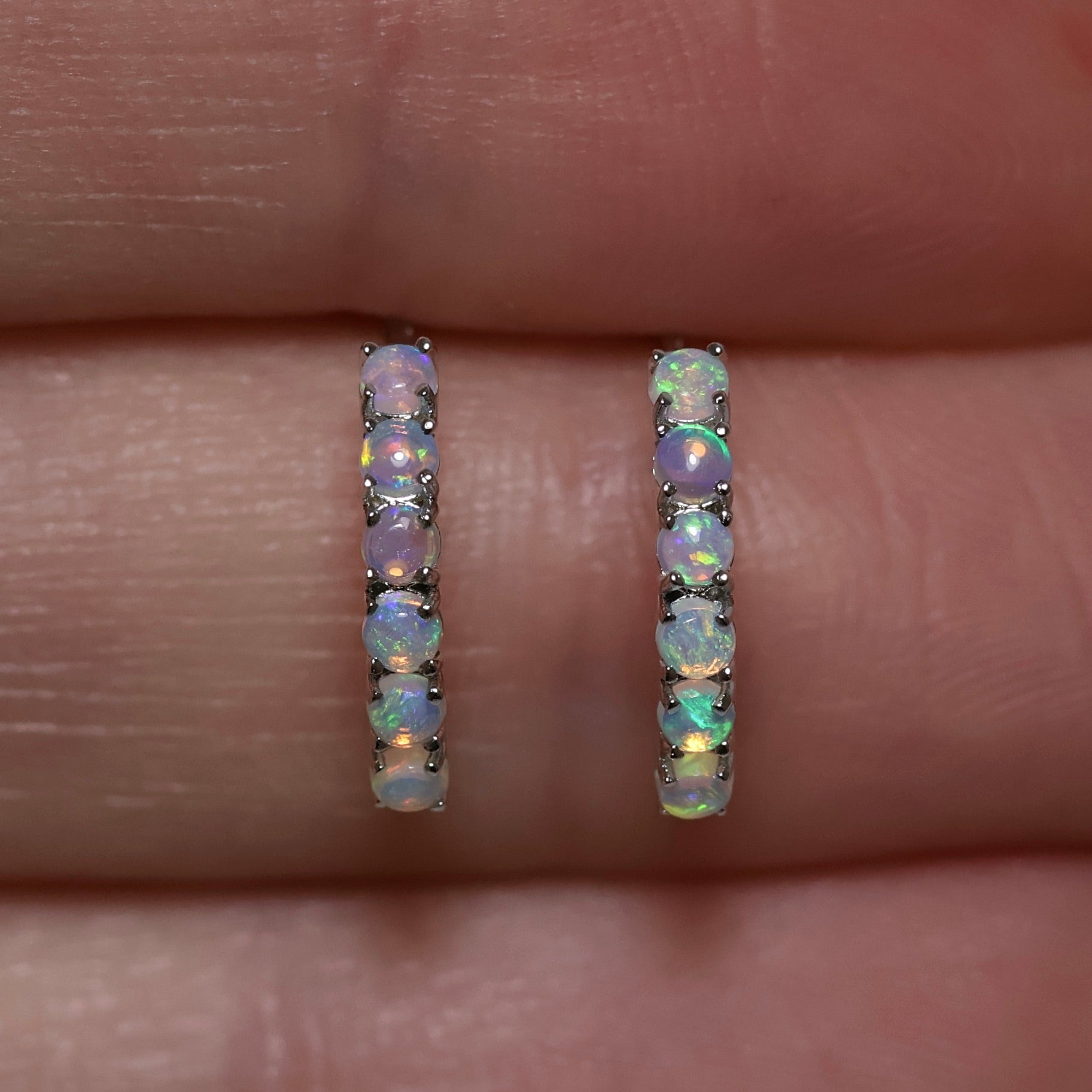 Multi Opal Studs - Sterling Silver