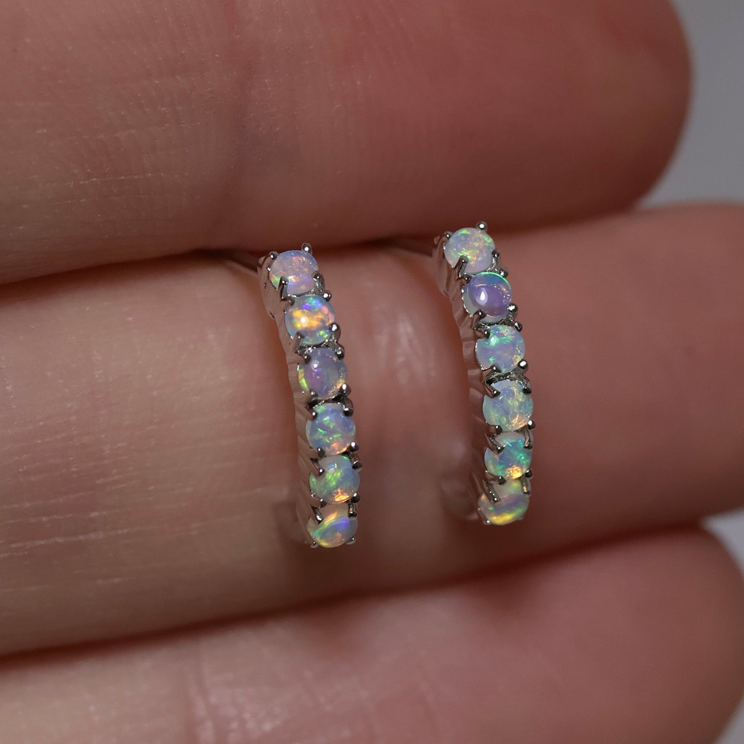 Multi Opal Studs - Sterling Silver