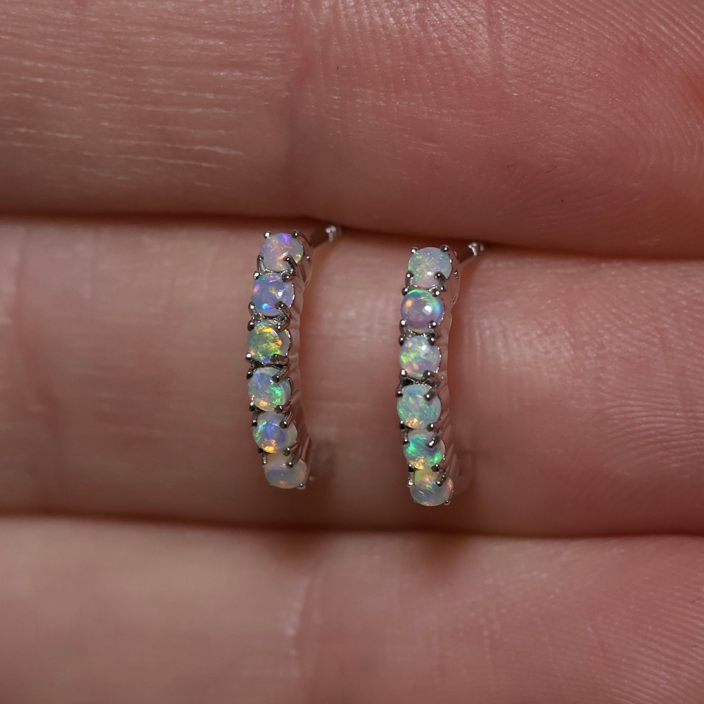 Multi Opal Studs - Sterling Silver