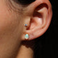 7x5mm Crystal Opal Studs - 14K Yellow Gold