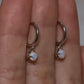 Opal Huggie Earrings - Sterling Silver