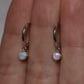 Opal Huggie Earrings - Sterling Silver