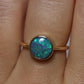 Black Opal Ring - 9K Yellow Gold