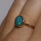 Black Opal Ring - 9K Yellow Gold
