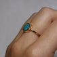 Black Opal Ring - 9K Yellow Gold