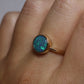 Black Opal Ring - 9K Yellow Gold