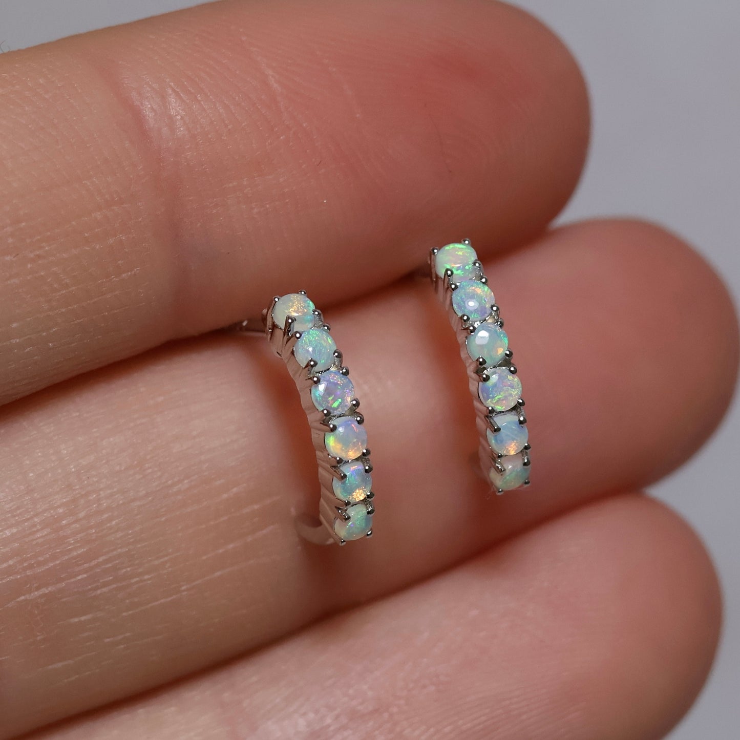 Multi Opal Studs - Sterling Silver