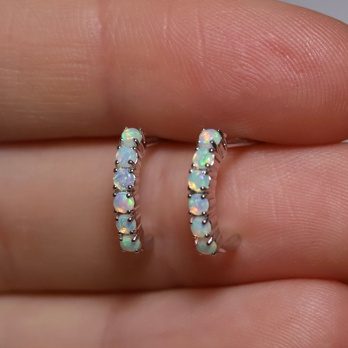 Multi Opal Studs - Sterling Silver