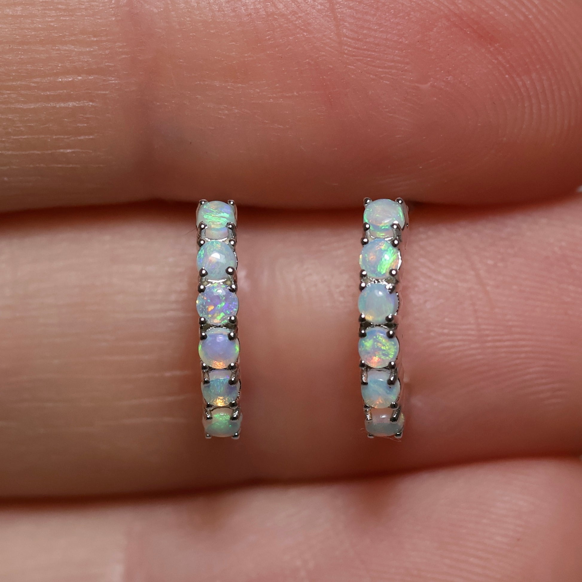 Multi Opal Studs - Sterling Silver