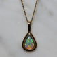 Crystal Opal Pendant - 9k Yellow Gold