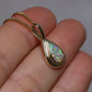 Crystal Opal Pendant - 9k Yellow Gold