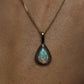 Crystal Opal Pendant - 9k Yellow Gold