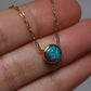 Black Opal Pendant - 9K Yellow Gold