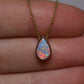 Crystal Opal Pendant - 9K Yellow Gold