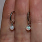 Opal Huggie Earrings - Sterling Silver