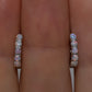 Multi Stone Huggie Earrings - Sterling Silver