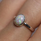 White Opal Ring - Sterling Silver