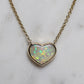 Heart Opal Pendant - 9K Yellow Gold