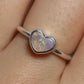 Heart Opal Ring - Sterling Silver