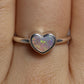 Heart Opal Ring - Sterling Silver