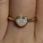 Heart Opal Ring - 9K Yellow Gold