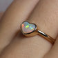 Heart Opal Ring - 9K Yellow Gold