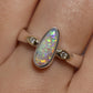 Crystal Opal Ring - Sterling Silver with 18K Yellow Gold Accents & Diamonds