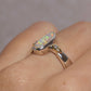 Crystal Opal Ring - Sterling Silver with 18K Yellow Gold Accents & Diamonds