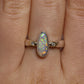 Crystal Opal Ring - Sterling Silver with 18K Yellow Gold Accents & Diamonds