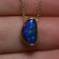 Freeform Opal Pendant - 9K Yellow Gold