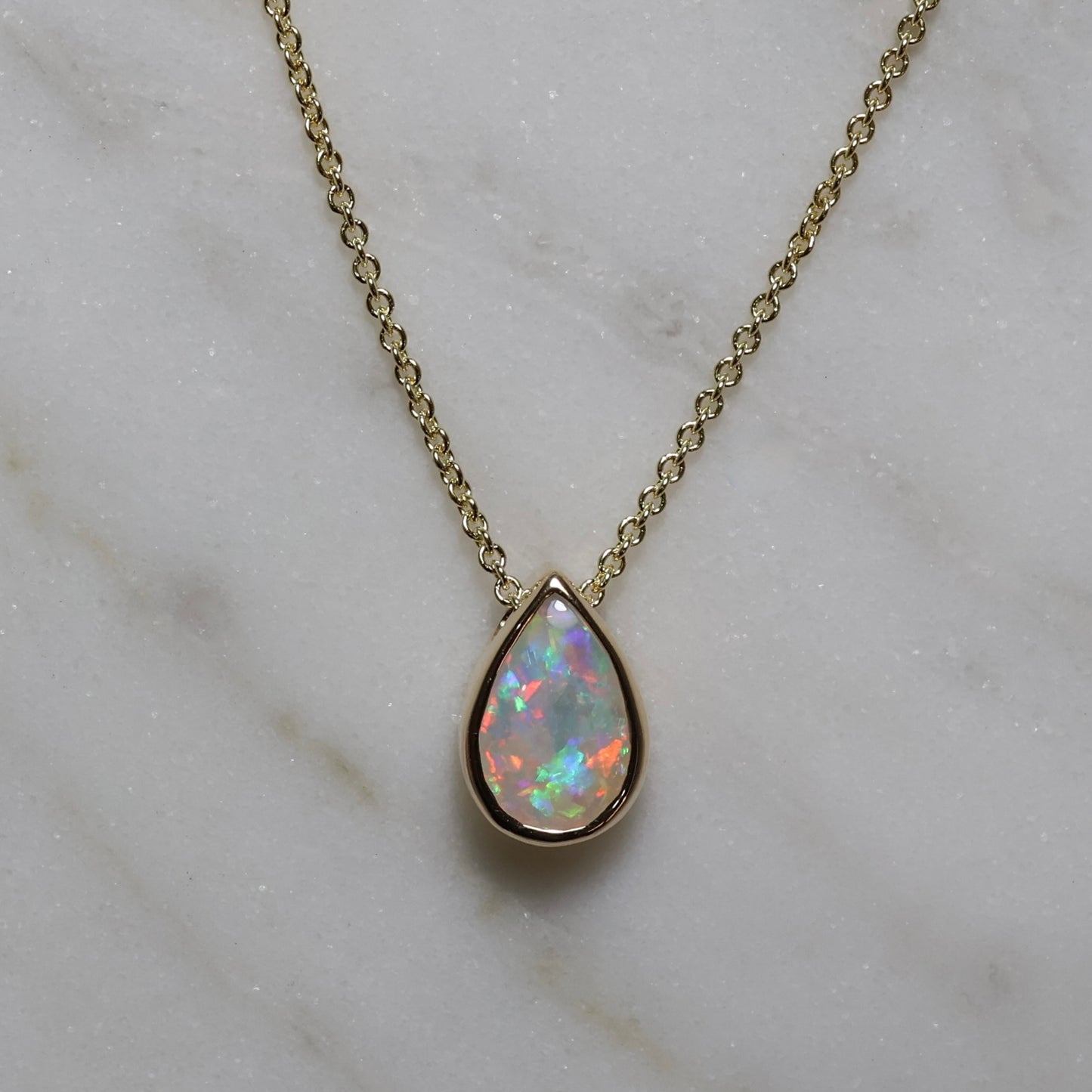 Teardrop Pendant - 9K Yellow Gold