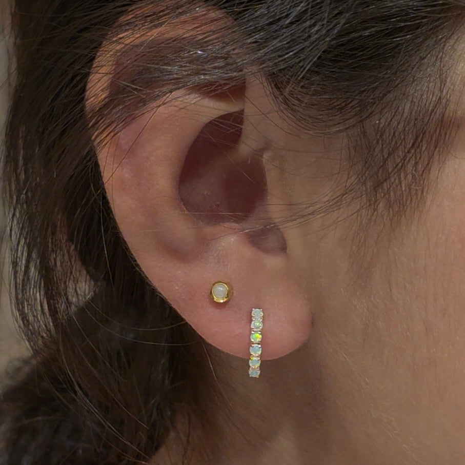 Multi Opal Studs - 14K Yellow Gold